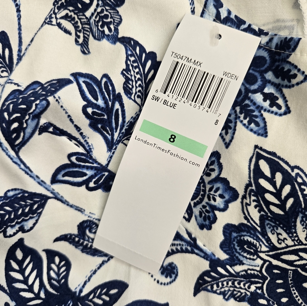 NWT London Times Floral Shift Dress - Picture 7 of 7